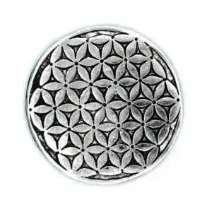 Polished Aluminium Flower of Life Incense Holder 11cm | www.artisangoods.co.uk 1