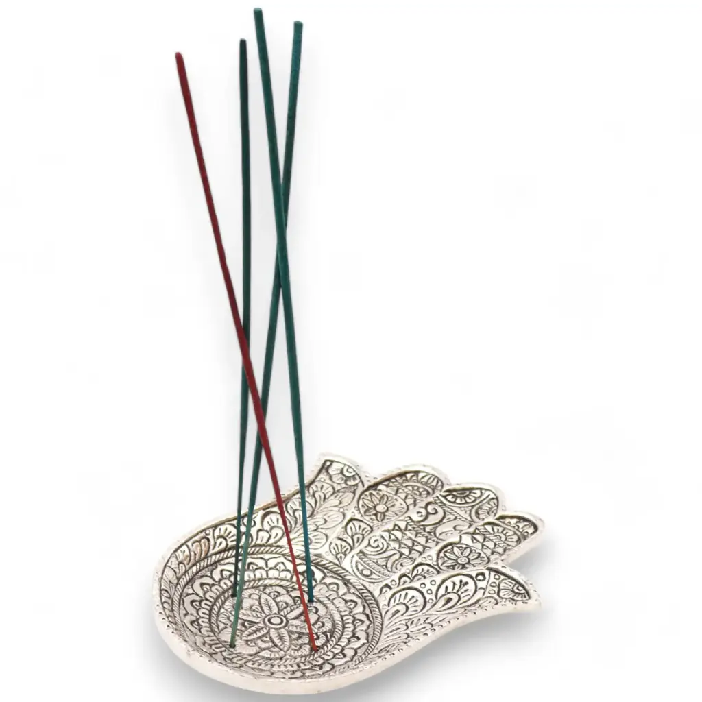 Polished Aluminium Lrg Hamsa Incense Holder | www.artisangoods.co.uk 3 Polished Aluminium Lrg Hamsa Incense Holder | www.artisangoods.co.uk 3
