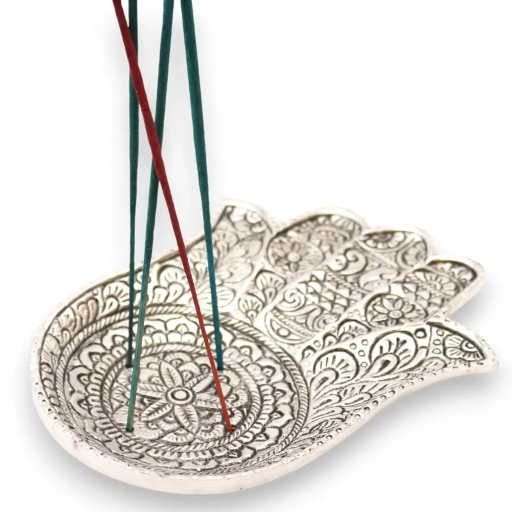 Polished Aluminium Lrg Hamsa Incense Holder | www.artisangoods.co.uk 4 Polished Aluminium Lrg Hamsa Incense Holder | www.artisangoods.co.uk 4
