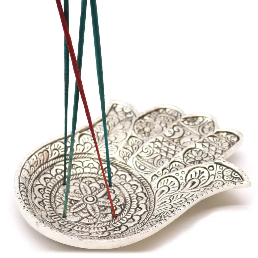 Polished Aluminium Lrg Hamsa Incense Holder | www.artisangoods.co.uk 2 Polished Aluminium Lrg Hamsa Incense Holder | www.artisangoods.co.uk 2