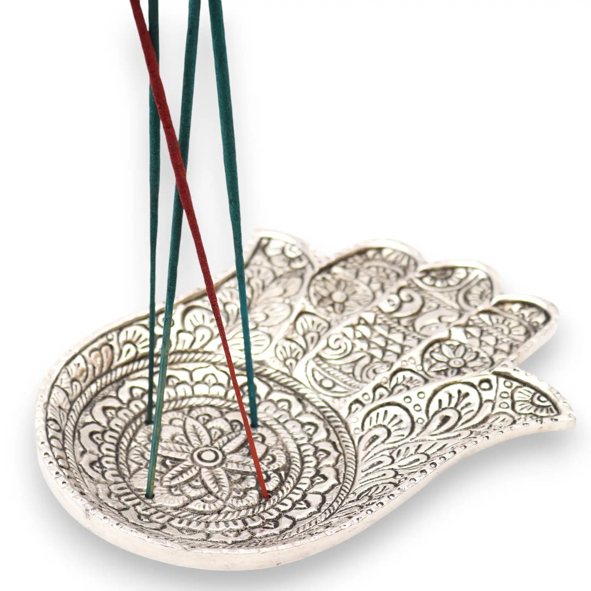 Polished Aluminium Lrg Hamsa Incense Holder | www.artisangoods.co.uk 5 Polished Aluminium Lrg Hamsa Incense Holder | www.artisangoods.co.uk 4