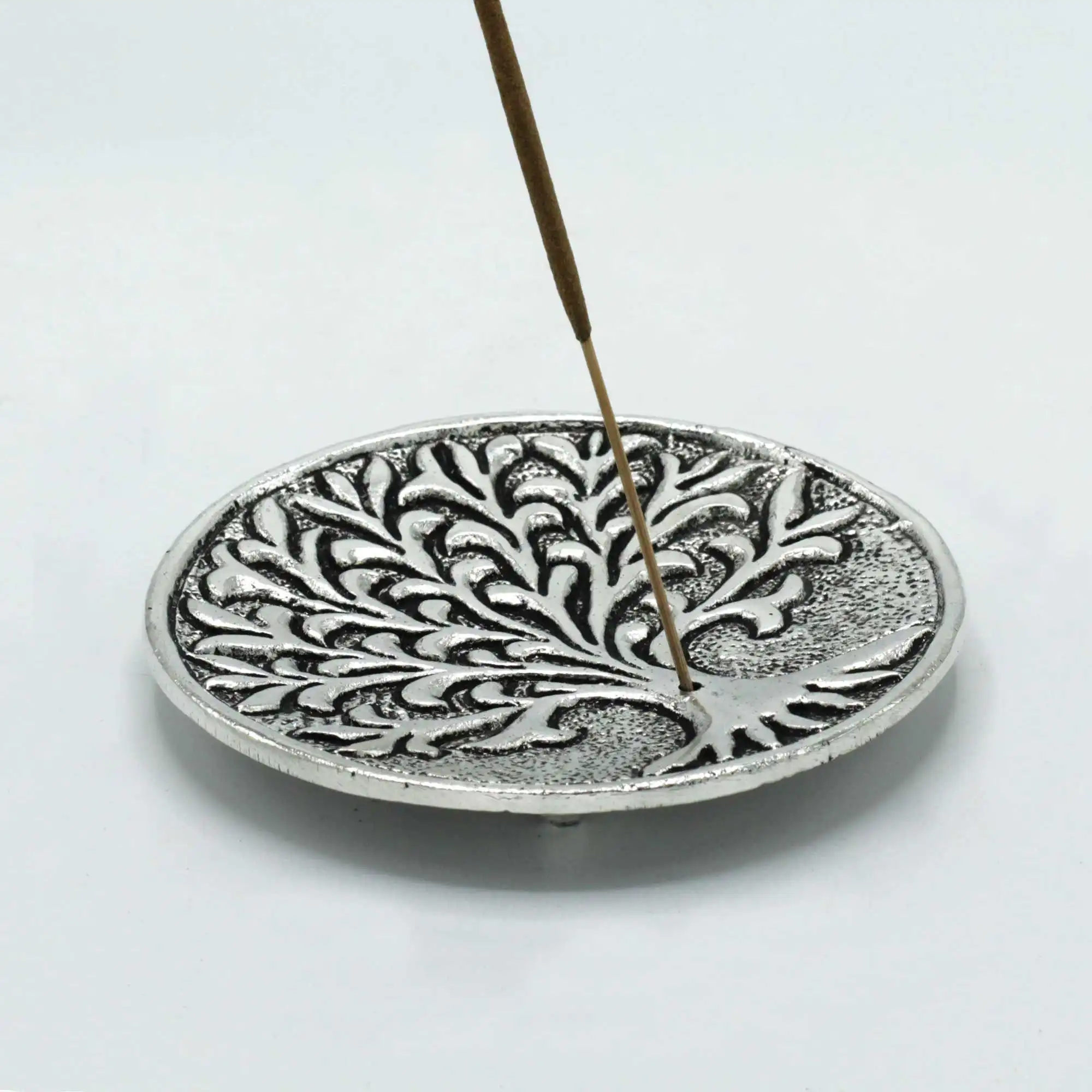 Polished Aluminium Tree of Life Incense Holder 10cm | www.artisangoods.co.uk 3 Polished Aluminium Tree of Life Incense Holder 10cm | www.artisangoods.co.uk 2