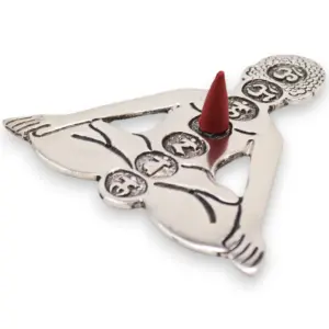 Polished Aluminum Seven Chakra Yoga Incense Holder | www.artisangoods.co.uk 3