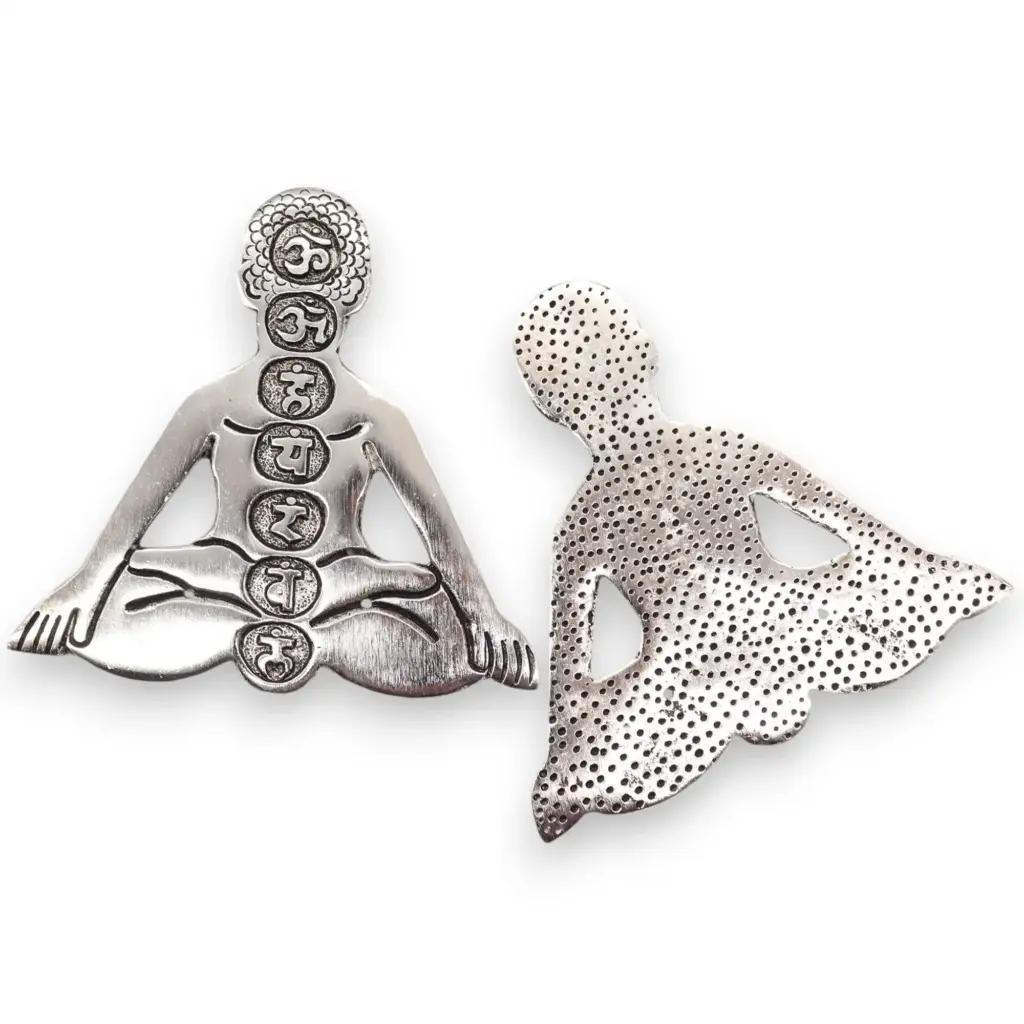 Polished Aluminum Seven Chakra Yoga Incense Holder | www.artisangoods.co.uk 2