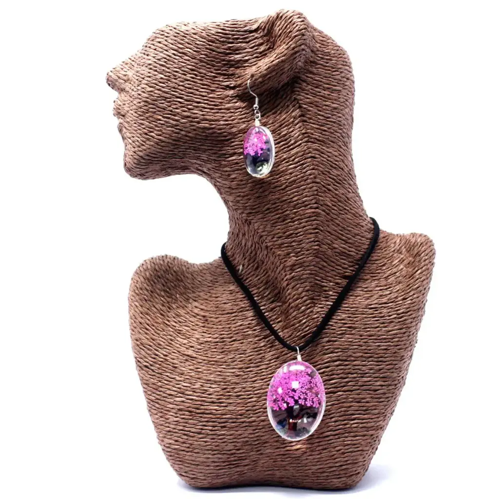 Pressed Flowers – Tree of Life set – Bright Pink | www.artisangoods.co.uk
