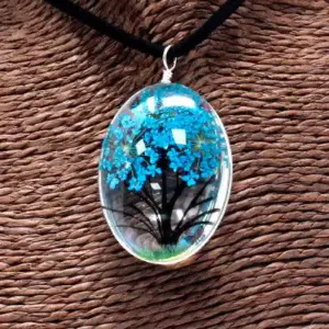 Pressed Flowers – Tree of Life set – Teal | www.artisangoods.co.uk 2