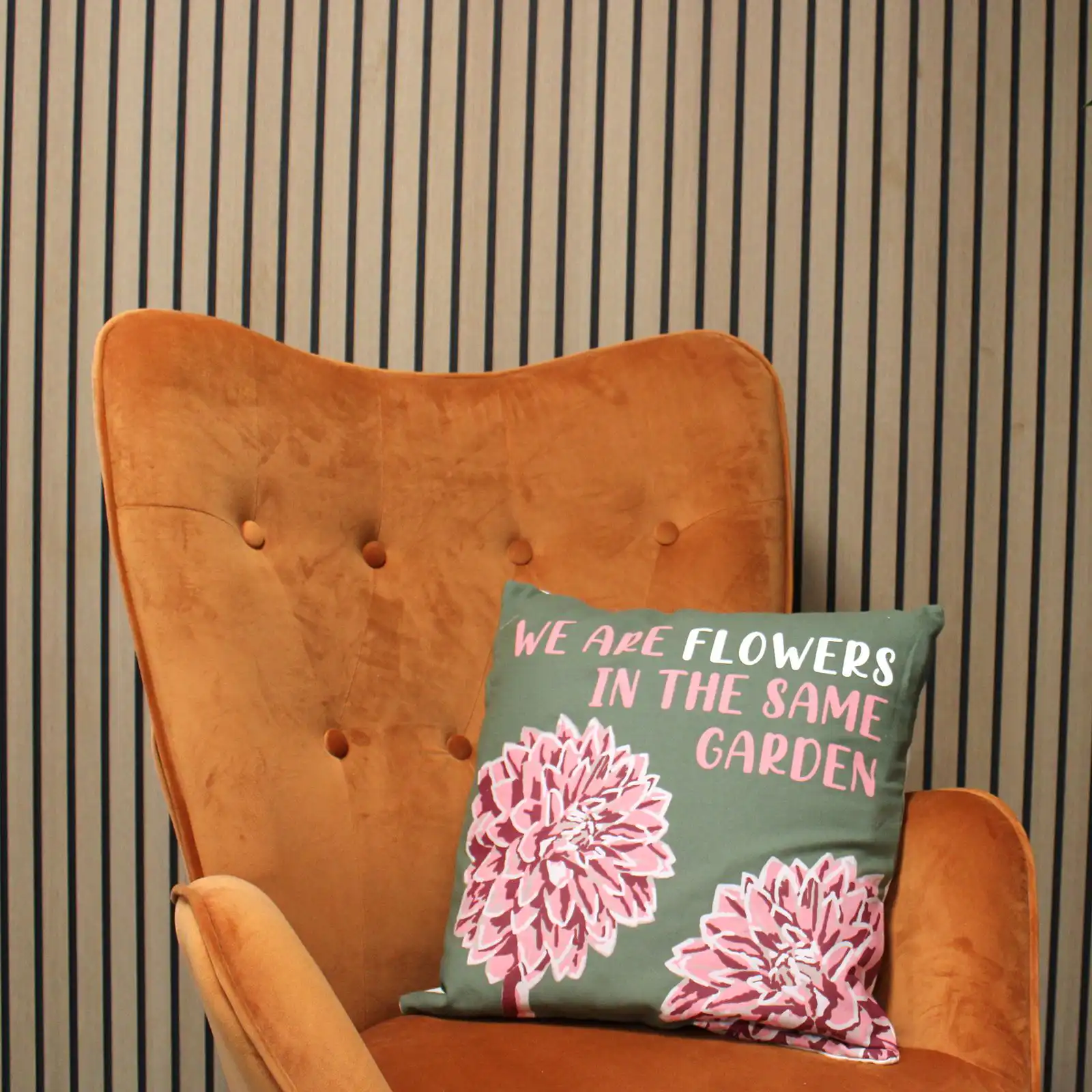 Printed Cotton Cushion Cover – We are Flowers – Olive, Pink and Natural | www.artisangoods.co.uk 5 Printed Cotton Cushion Cover – We are Flowers – Olive, Pink and Natural | www.artisangoods.co.uk 4