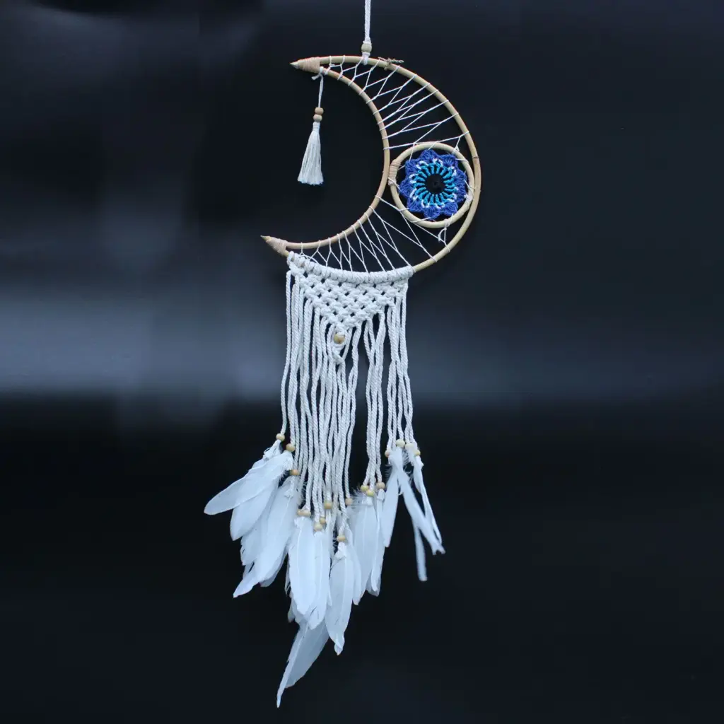 Protection Dream Catcher – Macrame Moon | www.artisangoods.co.uk 4