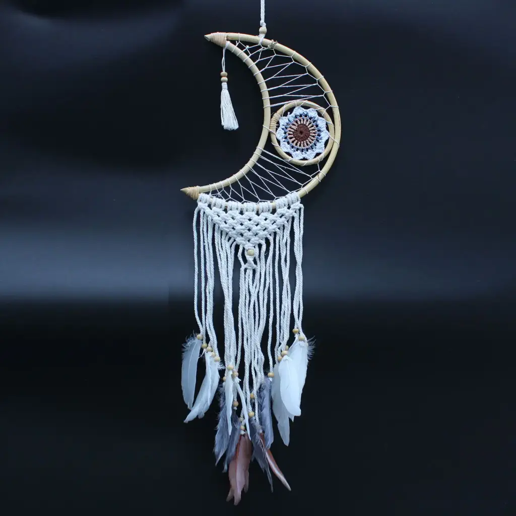 Protection Dream Catcher – Macrame Moon | www.artisangoods.co.uk 2