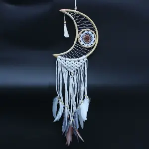 Protection Dream Catcher – Macrame Moon | www.artisangoods.co.uk 2