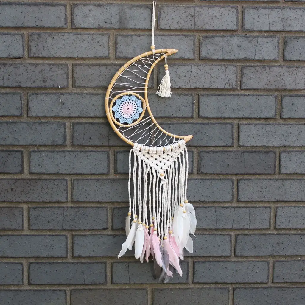 Protection Dream Catcher – Macrame Moon | www.artisangoods.co.uk