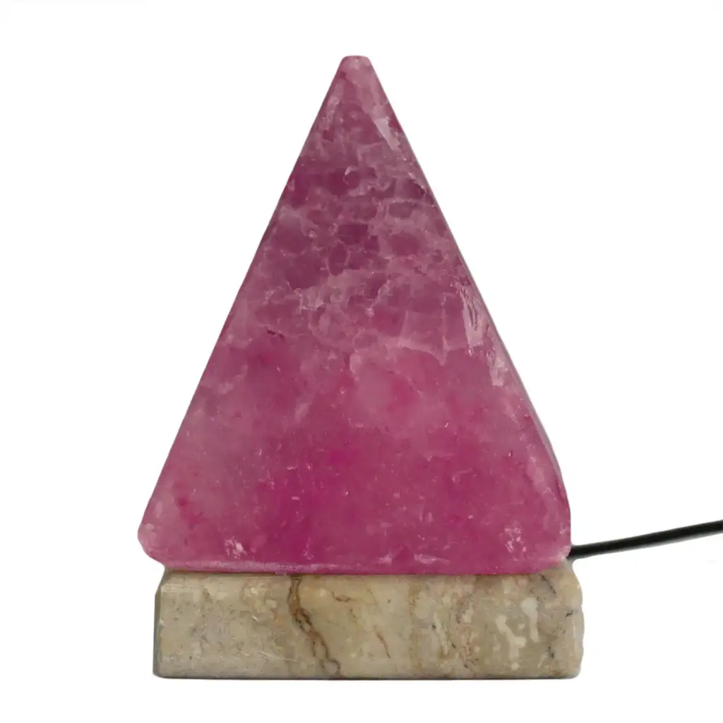 Quality USB Pyramid Salt Lamp – 9 cm (multi) | www.artisangoods.co.uk