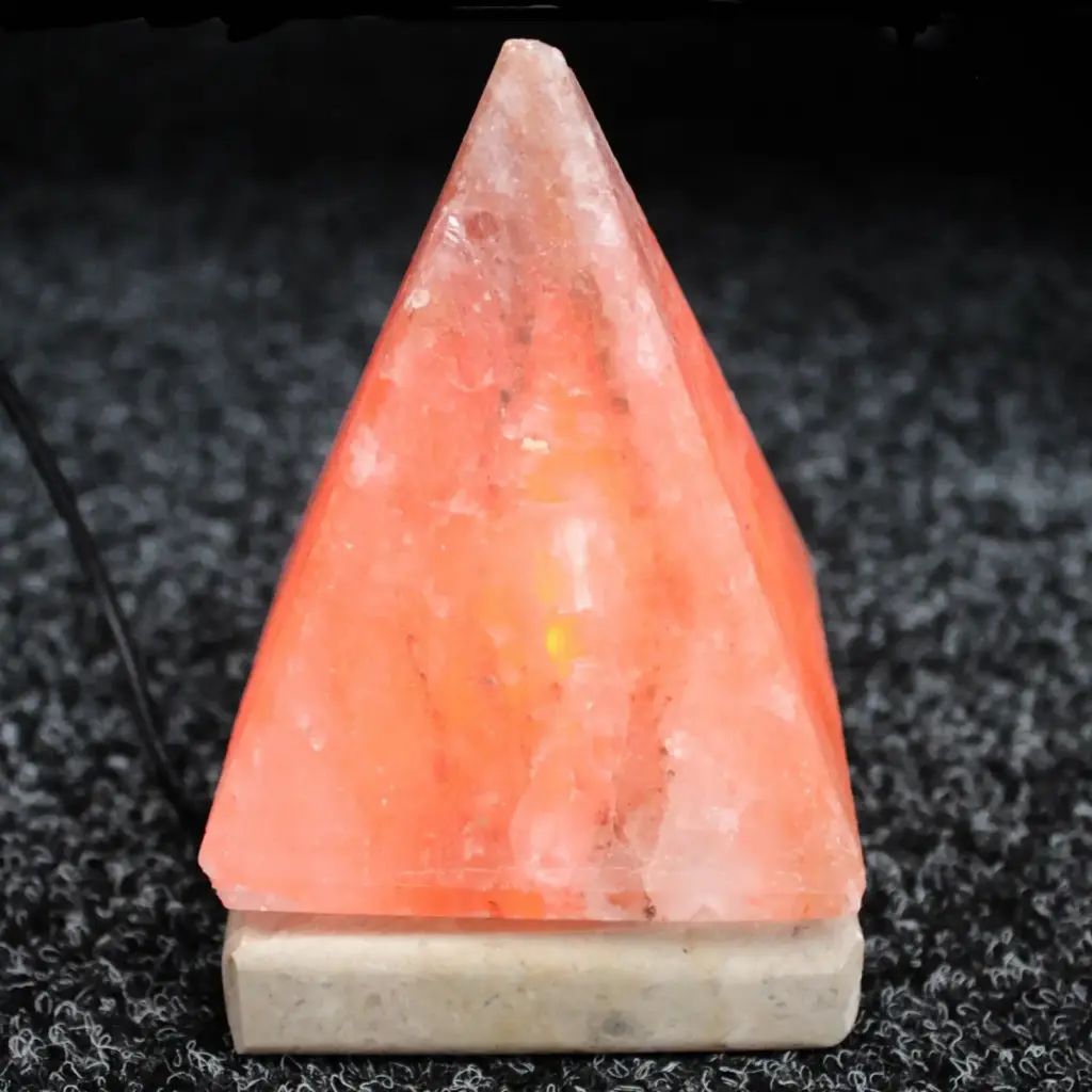 Quality USB Pyramid Salt Lamp – 9 cm (single) | www.artisangoods.co.uk 2