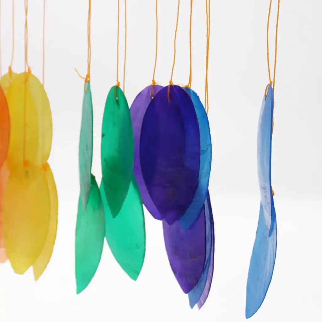 Rainbow Large Leaf Chime | www.artisangoods.co.uk 3