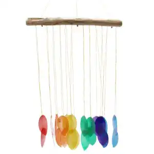 Rainbow Large Leaf Chime | www.artisangoods.co.uk 1