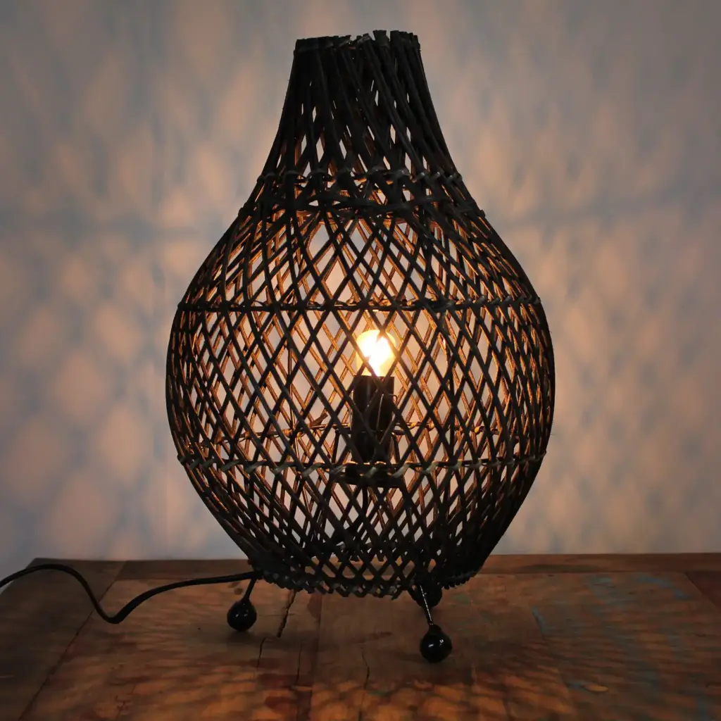 Rattan Table Lamps – Black | www.artisangoods.co.uk 5 Rattan Table Lamps – Black | www.artisangoods.co.uk 5