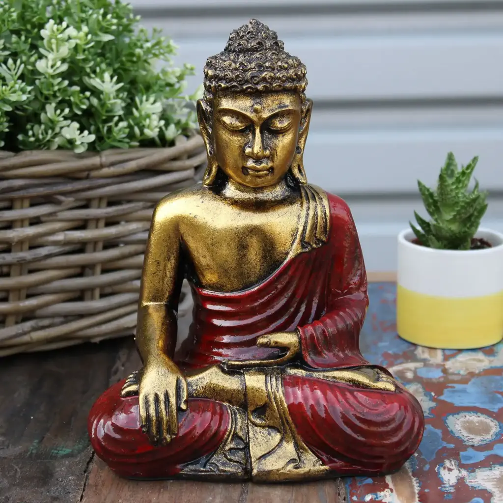 Red & Gold Buddha – Large | www.artisangoods.co.uk 4