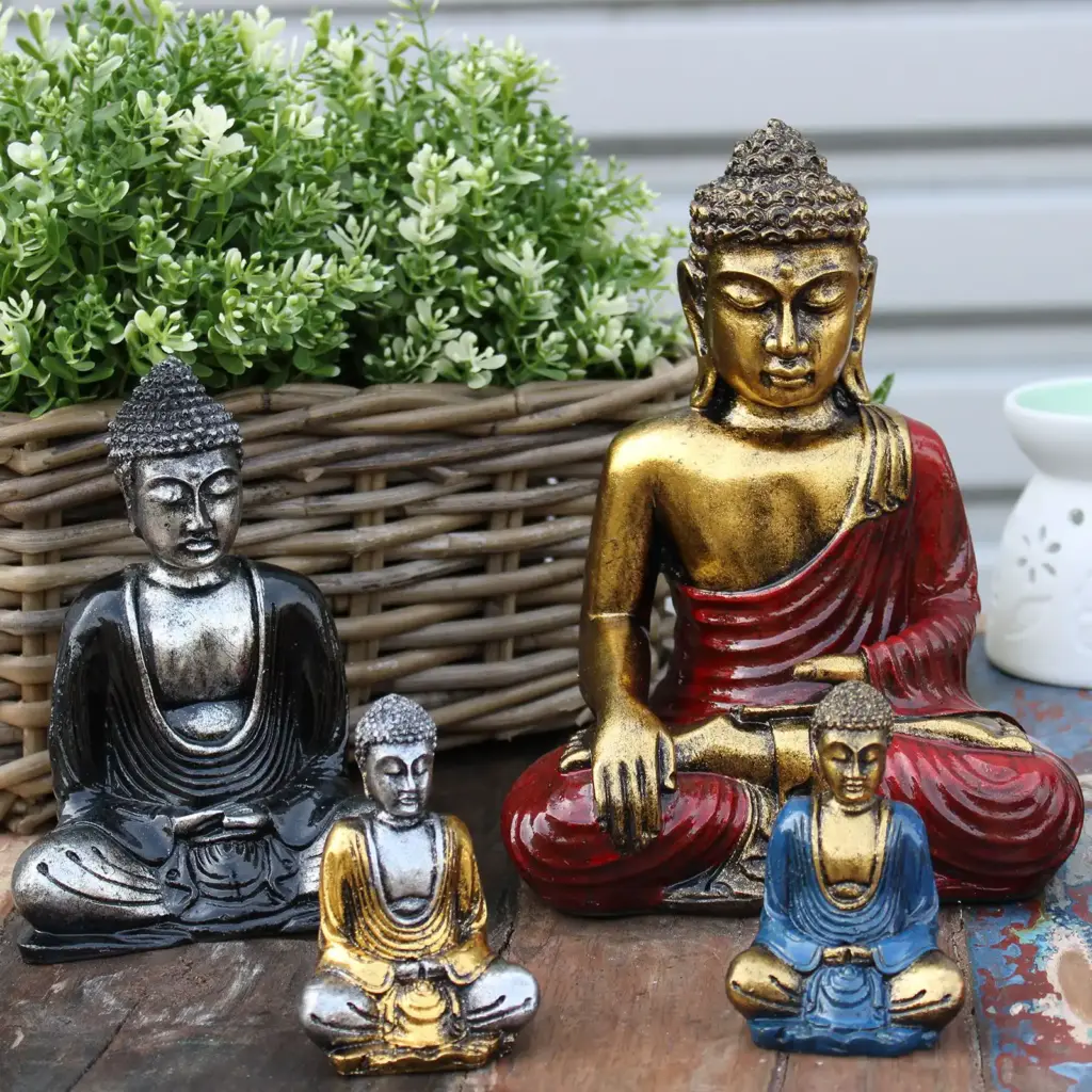 Red & Gold Buddha – Medium | www.artisangoods.co.uk 2