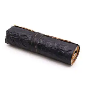 Rolled Leather Travel Notebook – 96 pages – Black  21x15cm | www.artisangoods.co.uk 1