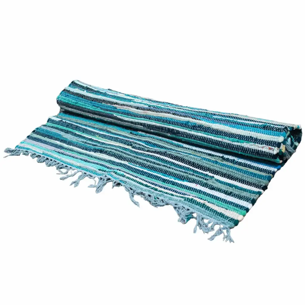 Room Rag Rug – 150x200cm – premium quality – Aqua Blues | www.artisangoods.co.uk