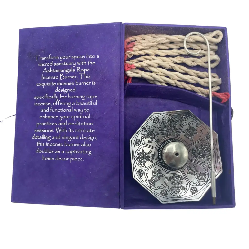 Rope Incense and Silver Plated Holder Set – Astamangal | www.artisangoods.co.uk 6