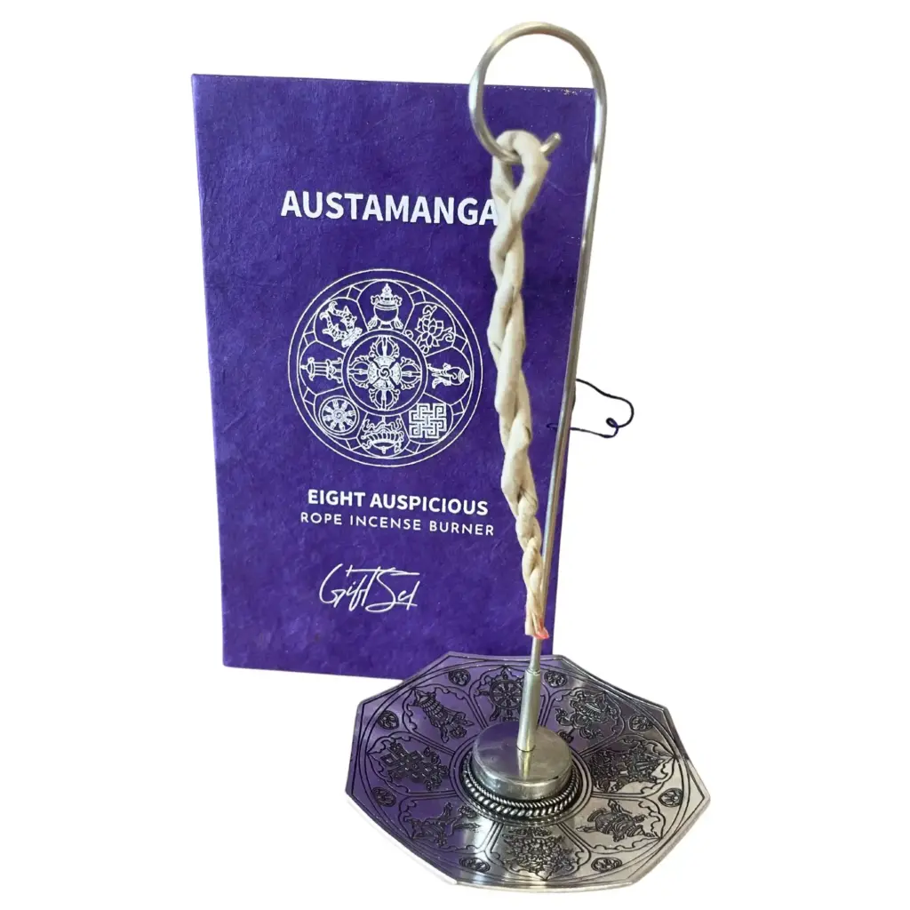 Rope Incense and Silver Plated Holder Set – Astamangal | www.artisangoods.co.uk