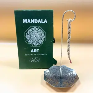 Rope Incense and Silver Plated Holder Set – Mandala Flower | www.artisangoods.co.uk 5