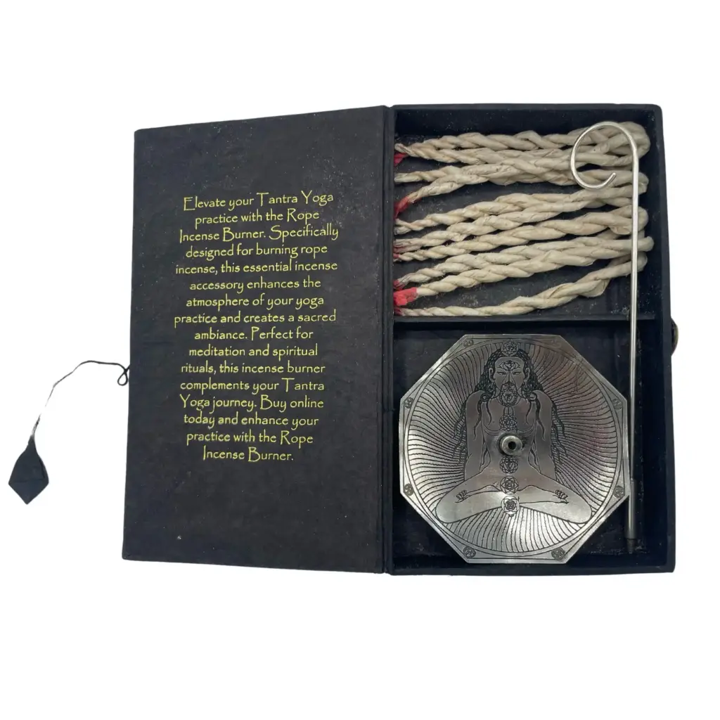 Rope Incense and Silver Plated Holder Set – Tantra Yoga | www.artisangoods.co.uk 4