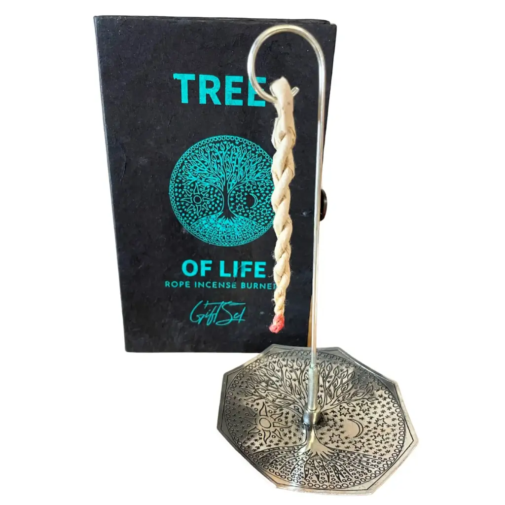 Rope Incense and Silver Plated Holder Set – Tree of Life | www.artisangoods.co.uk