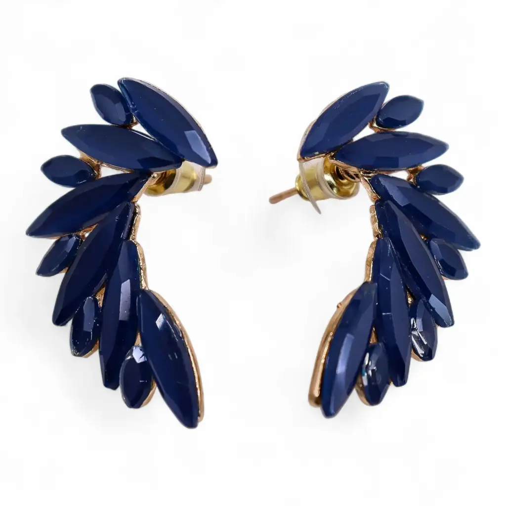 Royal Blue – Vintage Glass – Angel Wings – Earrings | www.artisangoods.co.uk