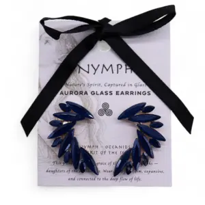 Royal Blue – Vintage Glass – Angel Wings – Earrings | www.artisangoods.co.uk 3