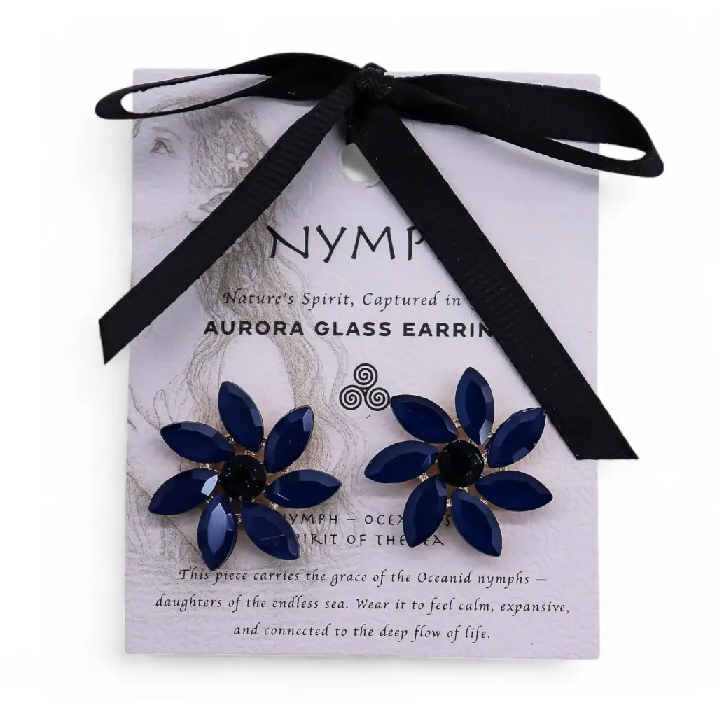 Royal Blue – Vintage Glass – Flowers – Earrings | www.artisangoods.co.uk 4