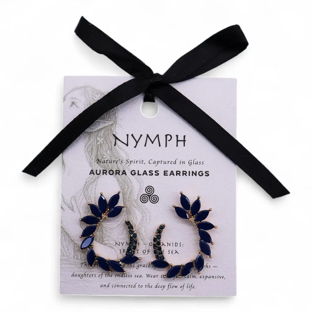 Royal Blue – Vintage Glass – Loop – Earrings | www.artisangoods.co.uk 3