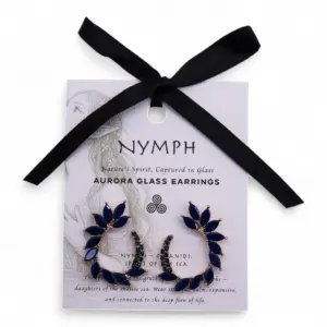 Royal Blue – Vintage Glass – Loop – Earrings | www.artisangoods.co.uk 3