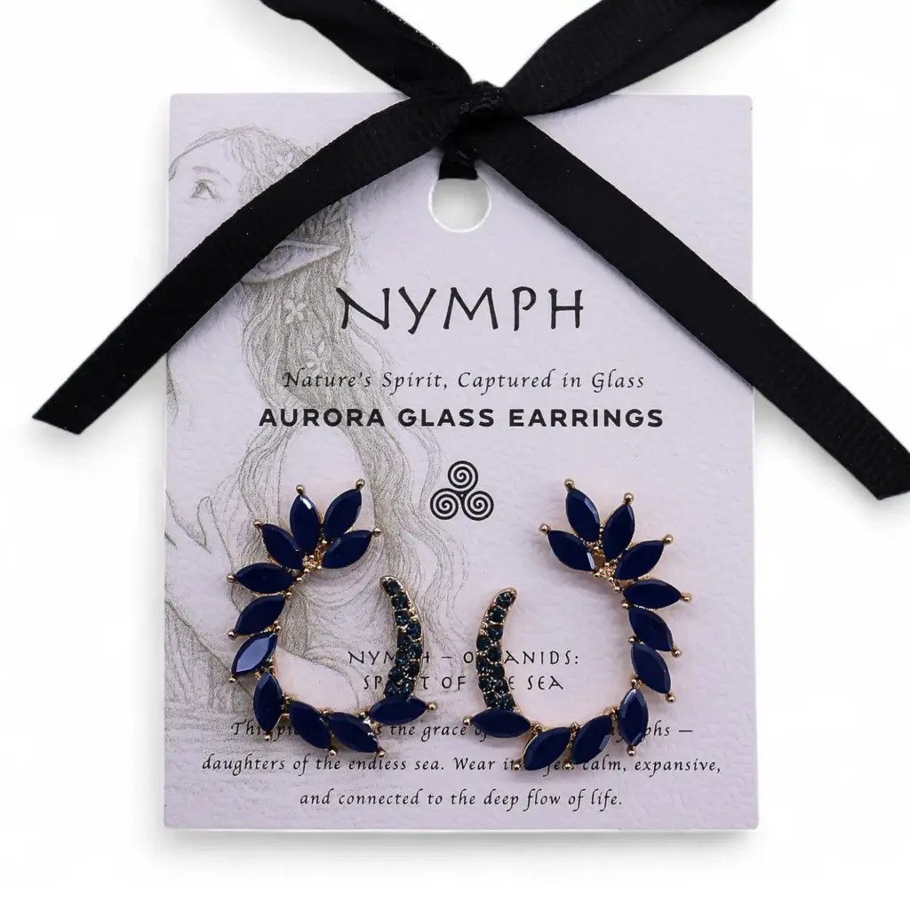 Royal Blue – Vintage Glass – Loop – Earrings | www.artisangoods.co.uk 4