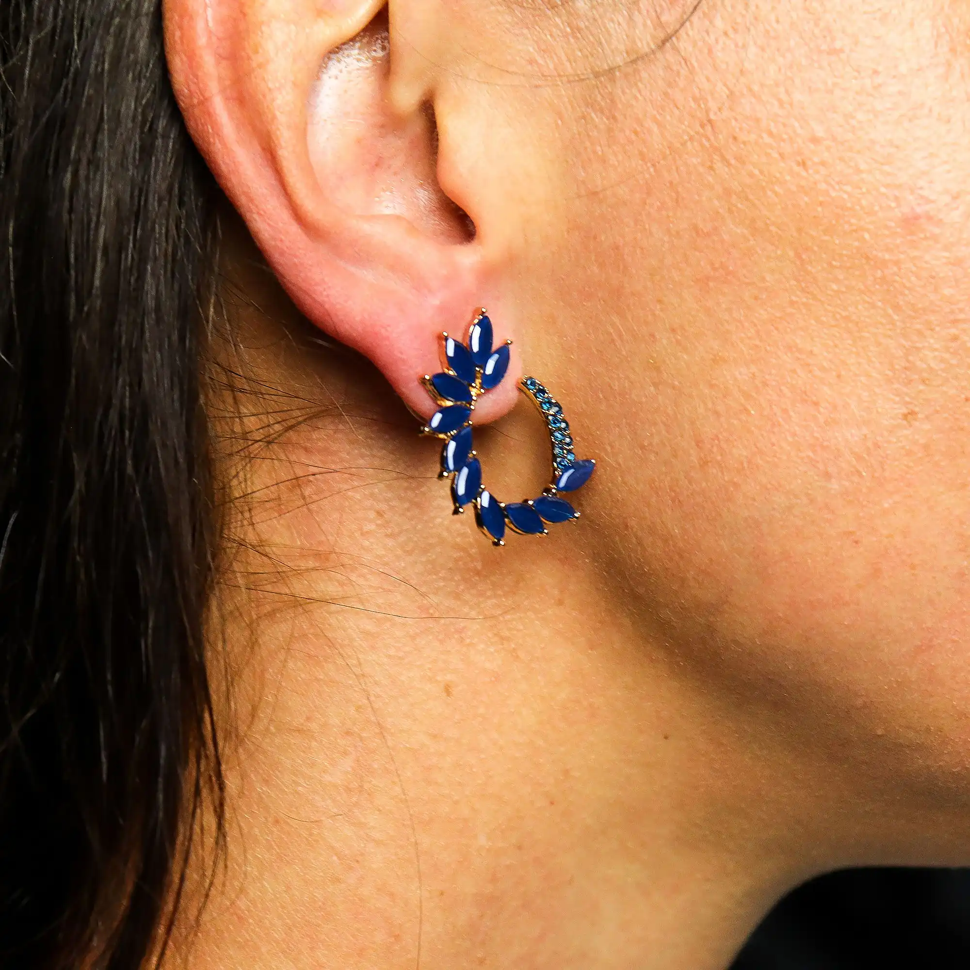 Royal Blue – Vintage Glass – Loop – Earrings | www.artisangoods.co.uk 3 Royal Blue – Vintage Glass – Loop – Earrings | www.artisangoods.co.uk 2