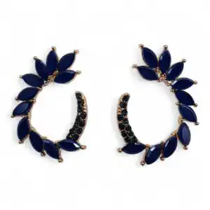 Royal Blue – Vintage Glass – Loop – Earrings | www.artisangoods.co.uk 1