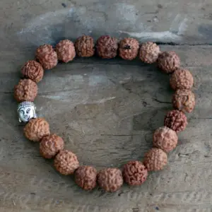 Rudraksha Buddah Bangle Mala – Brown | www.artisangoods.co.uk 3