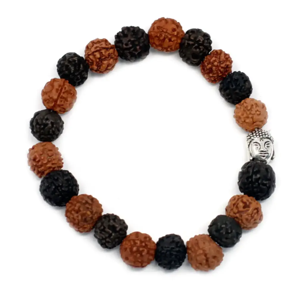 Rudraksha Buddah Bangle Mala – Mix | www.artisangoods.co.uk