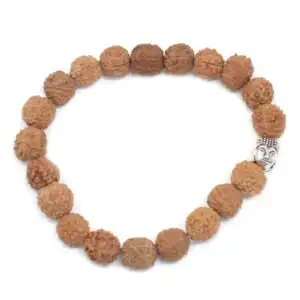 Rudraksha Buddah Bangle Mala – Natural | www.artisangoods.co.uk 1