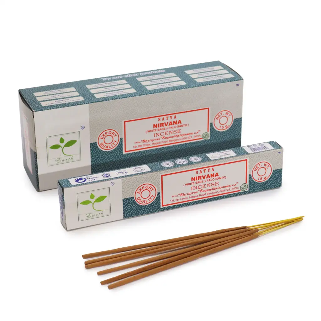 Satya Incense 15gm – Nirvana (White Sage & Palo Santo) | www.artisangoods.co.uk Satya Incense 15gm – Nirvana (White Sage & Palo Santo) | www.artisangoods.co.uk