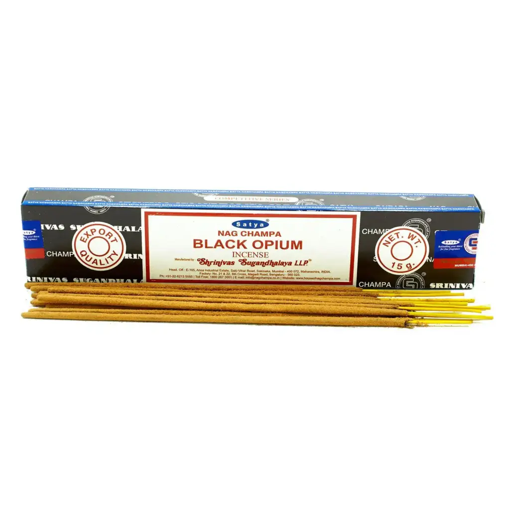Satya Incense Sticks 15g – Black Opium | www.artisangoods.co.uk