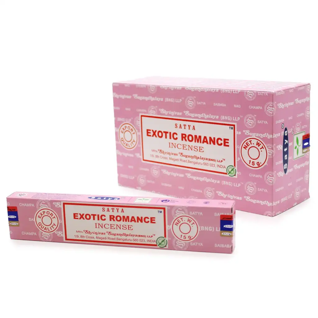 Satya Incense Sticks 15g – Exotic Romance | www.artisangoods.co.uk