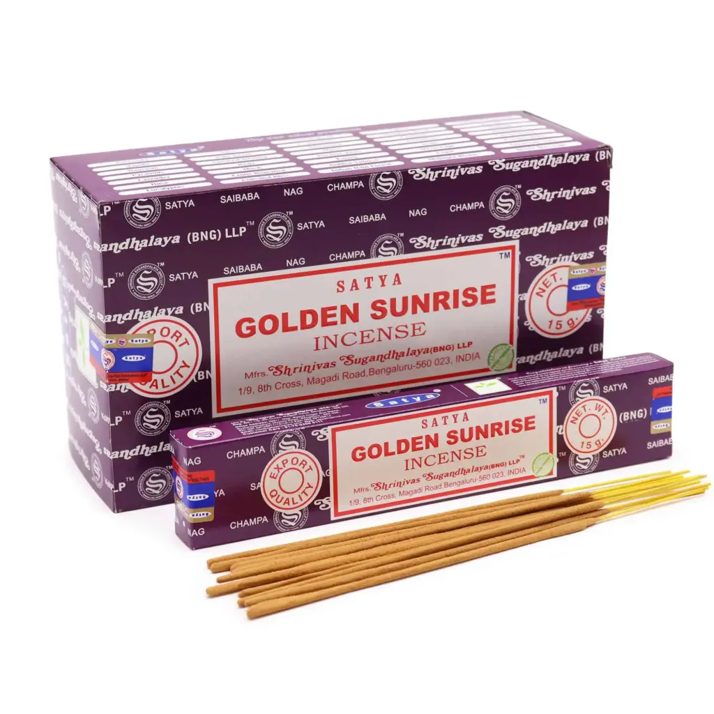 Satya Incense Sticks 15g – Golden Sunrise | www.artisangoods.co.uk