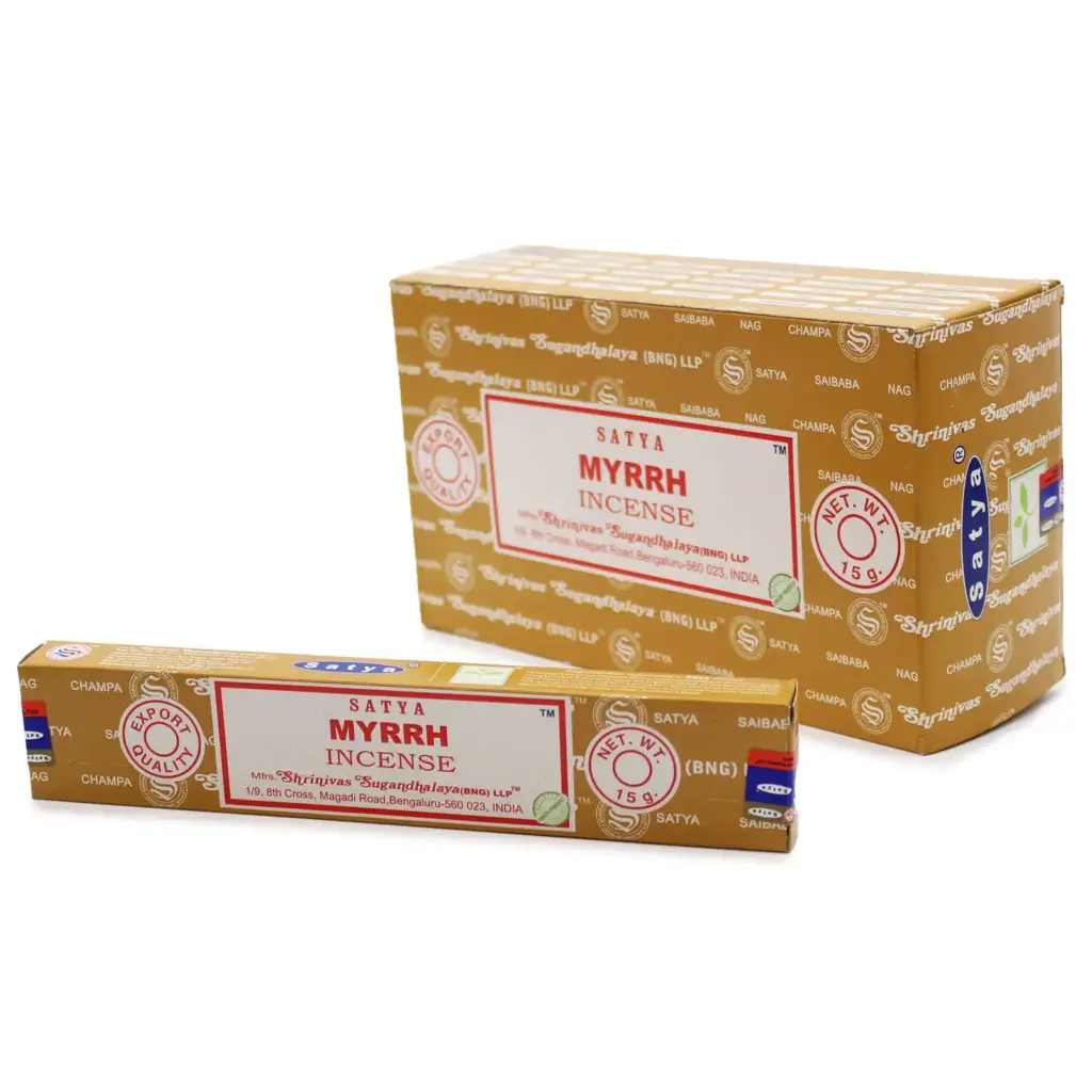 Satya Incense Sticks 15g – Myrrh | www.artisangoods.co.uk