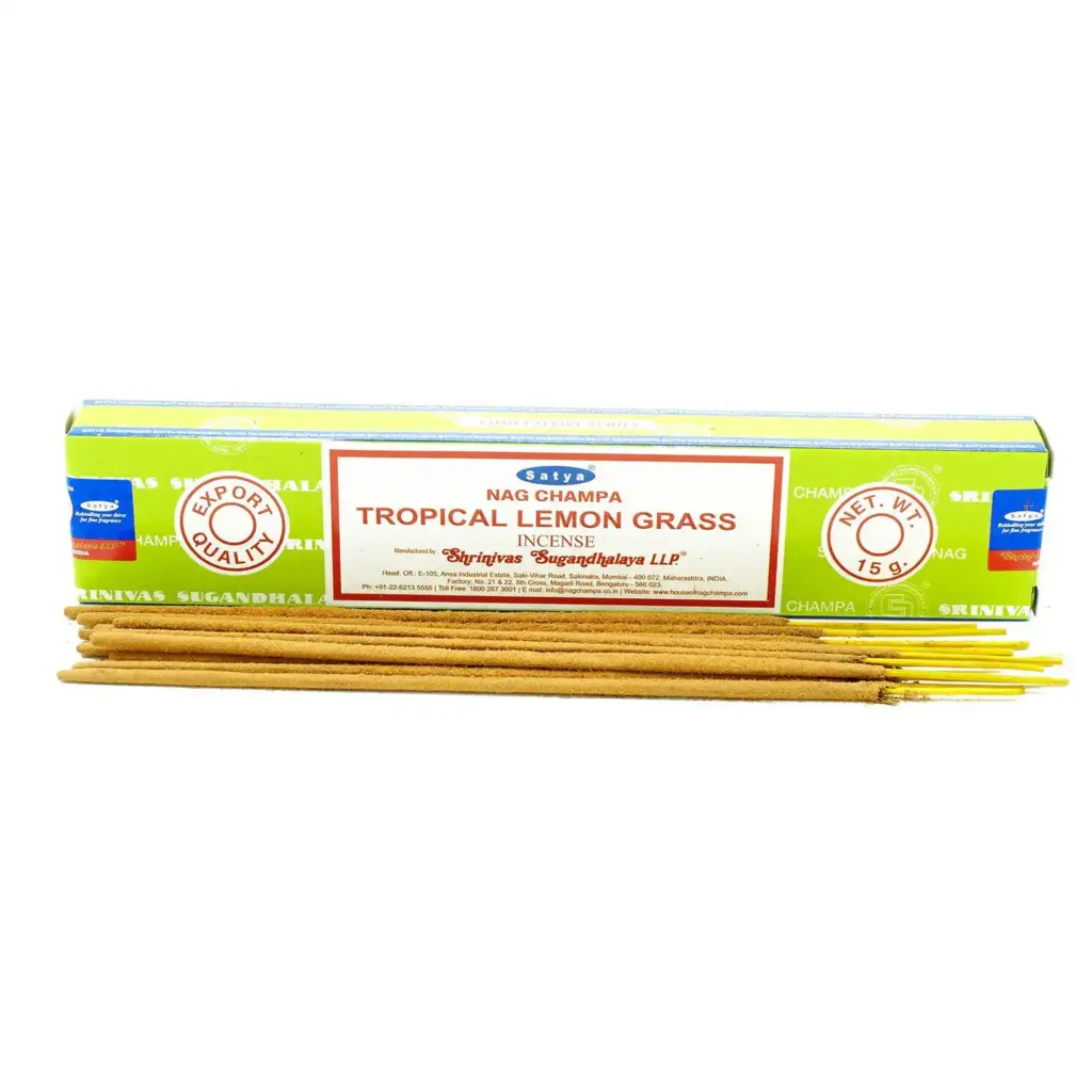 Satya Incense Sticks 15g – Tropical Lemongrass | www.artisangoods.co.uk