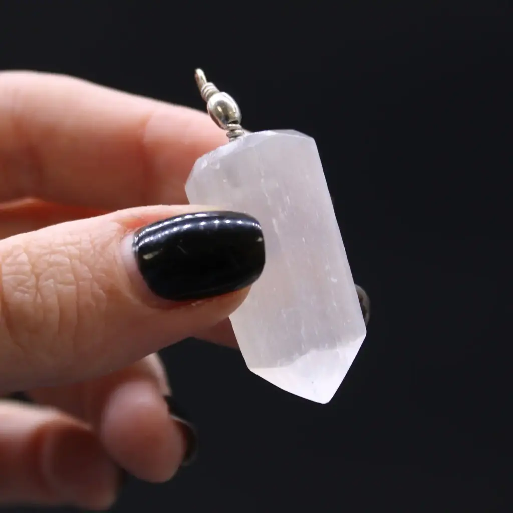 Selenite Obelisk Pendant | www.artisangoods.co.uk 4