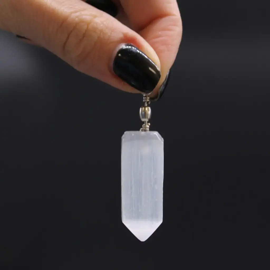 Selenite Obelisk Pendant | www.artisangoods.co.uk 3