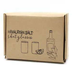 Set of 2 Himalayan Salt Shot Glasses & Wood Serving Stand | www.artisangoods.co.uk 3