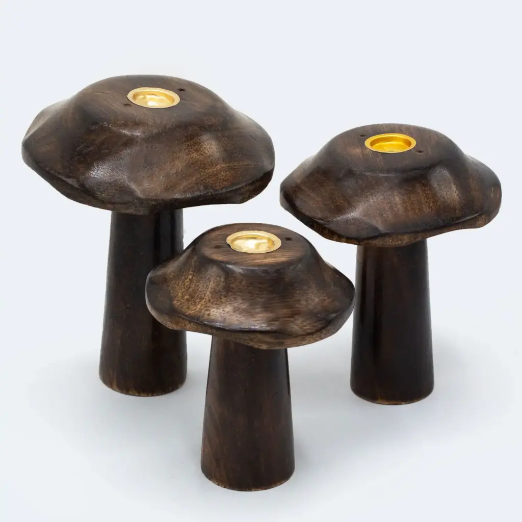 Set of 3 Flat Incense Cone Mushrooms (13cm 12cm 11cm) | www.artisangoods.co.uk 4 Set of 3 Flat Incense Cone Mushrooms (13cm 12cm 11cm) | www.artisangoods.co.uk 4